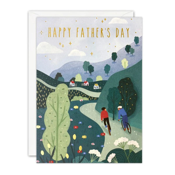 Father's Day Cycling Sunbeams Card
