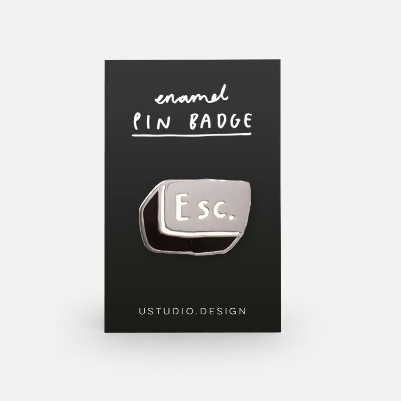 ESC Button Pin Badge
