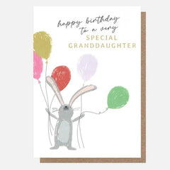 Happy Birthday Granddaughter Rabbit Card