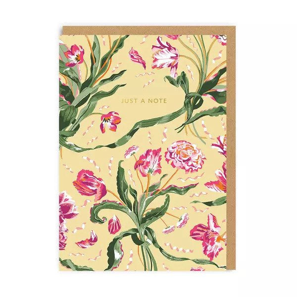 Just A Note Floral Card