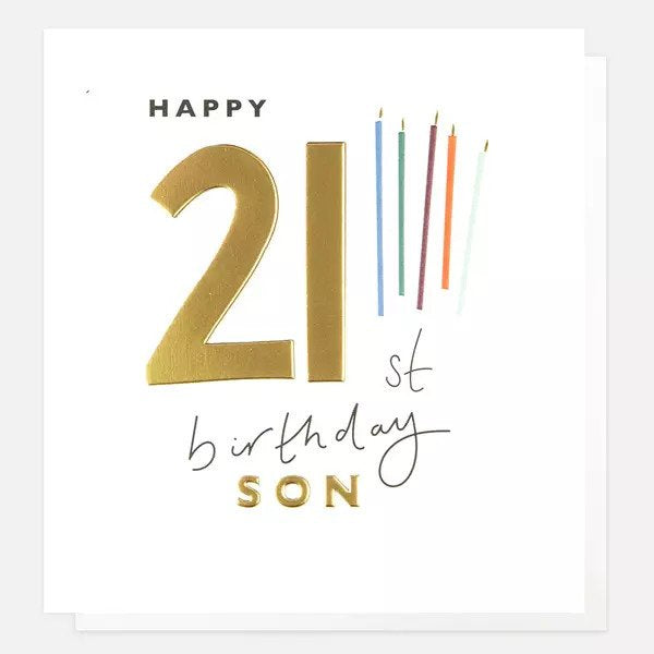 Happy 21st Birthday Son Card