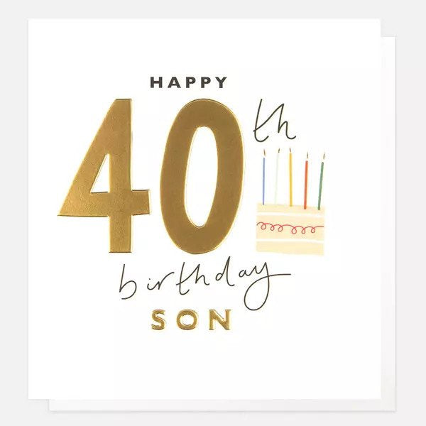 Happy 40th Birthday Son Card