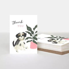 Dog and Houseplant Pack of 10 Thank You Cards