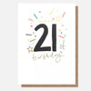 Happy 21st Birthday Confetti Card