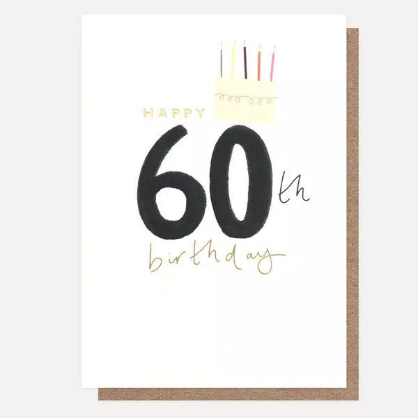 Happy 60th Birthday Cake Card