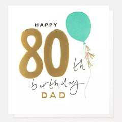 Happy 80th Birthday Dad Card