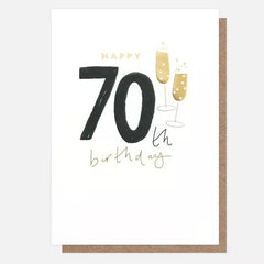 Happy 70th Birthday Glasses Card