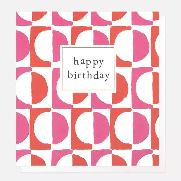 Happy Birthday Abstract Shapes Card