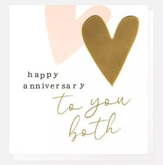 Happy Anniversary Two Hearts Card