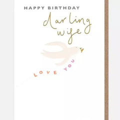 Happy Birthday Darling Wife Bird Card