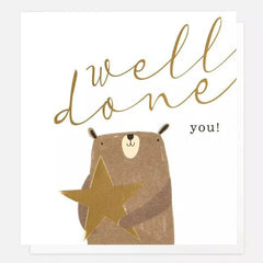 Well Done Bear with Star Card