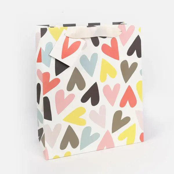 Jumbled Hearts Large Gift Bag