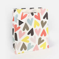 Jumbled Hearts Large Gift Bag