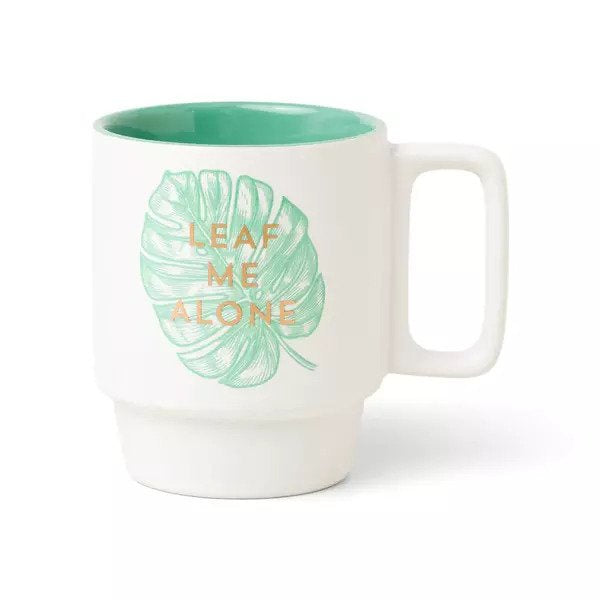 'Leaf Me Alone' Ceramic Mug