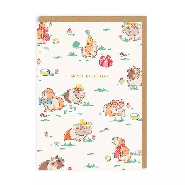 Happy Birthday Guinea Pig Card