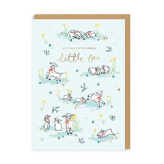 Welcome To The World Little One Lambs Card