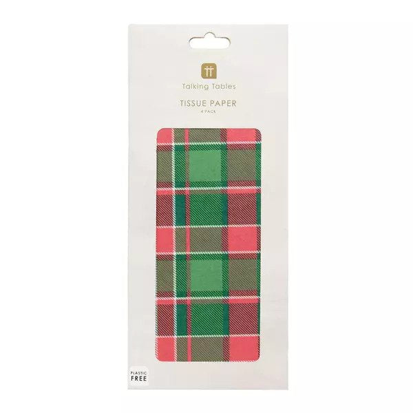 Red & Green Tartan Tissue Paper