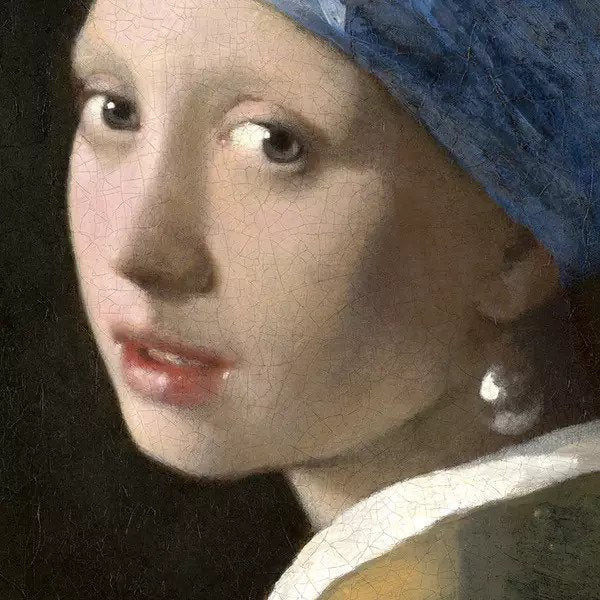 Girl With  A Pearl Earring Art - Ickles Mini Card