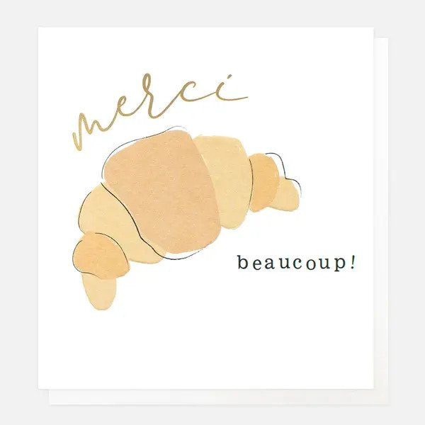 Merci Beaucoup Croissant Thank You Card