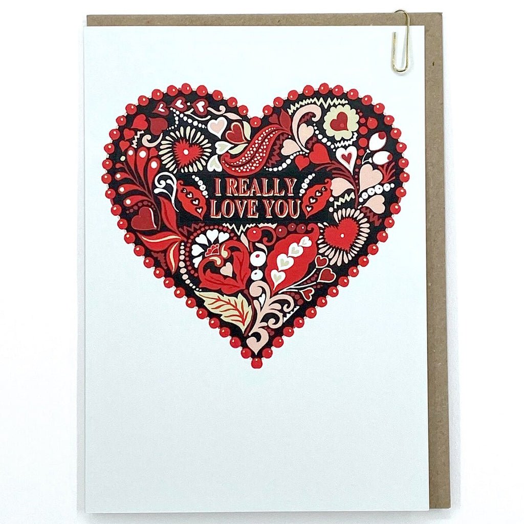 I Really Love You Heart Card