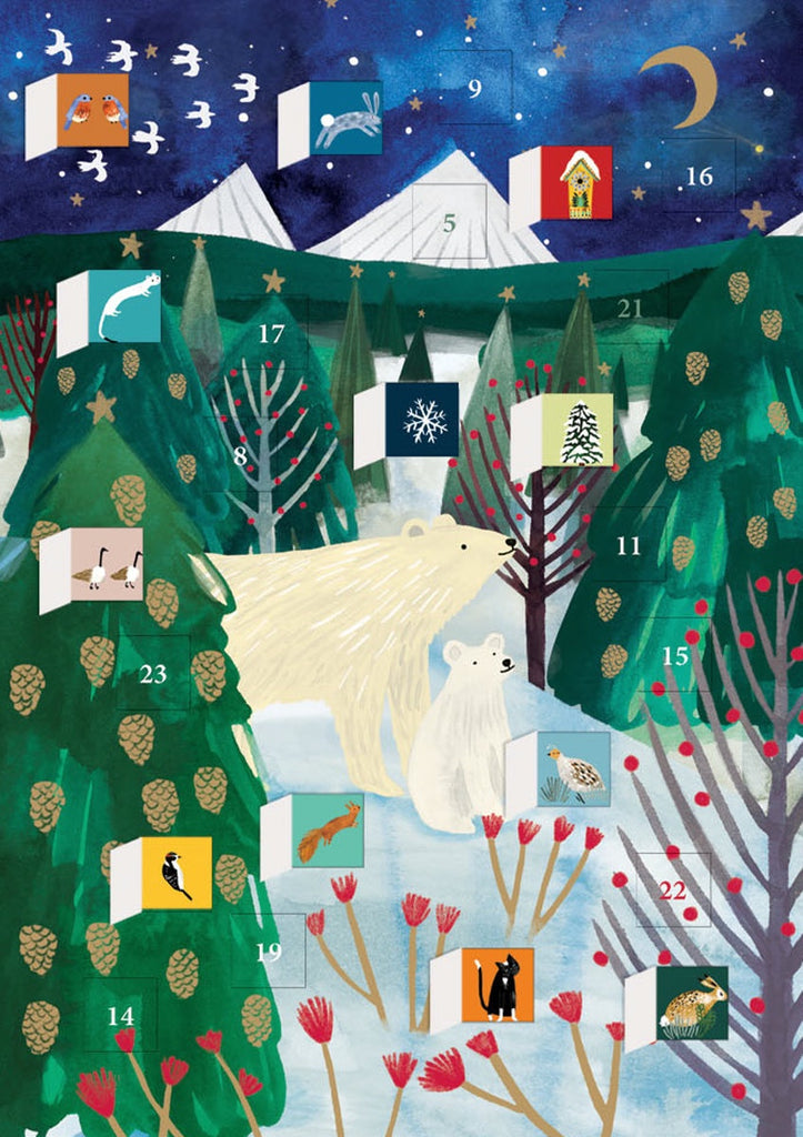 Polar Bear Christmas Advent Card