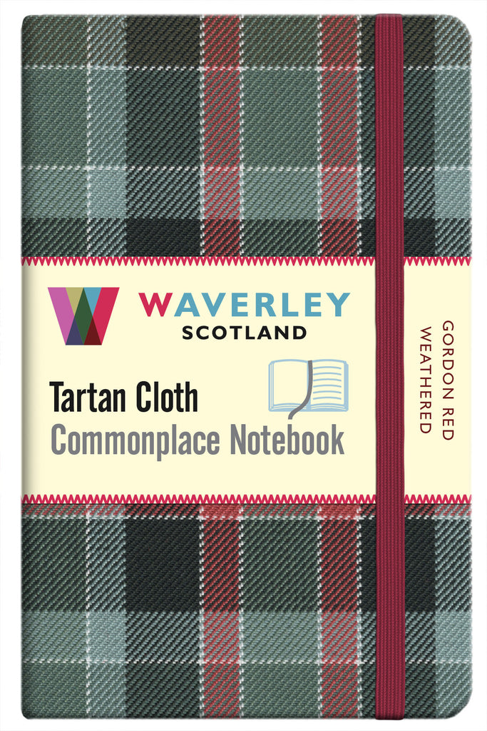Tartan Cloth Notebook - Gordon Red Weathered