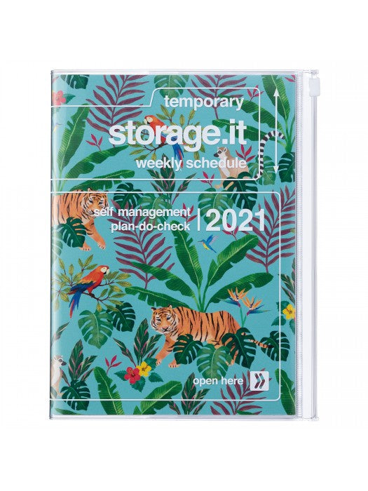 Storage Cover Blue Jungle 2021 Diary