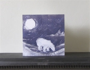 Night Time Polar Bear Card