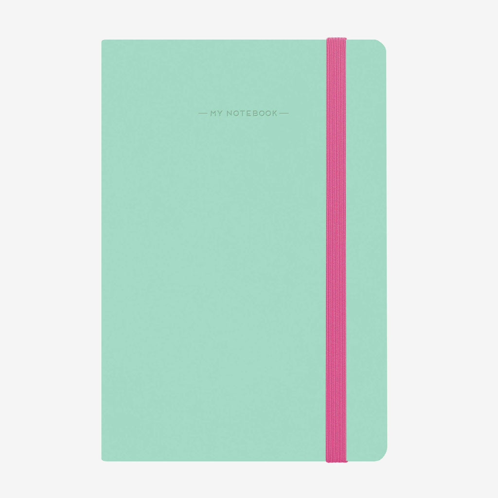 Medium Lined Aqua Notebook