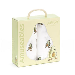 Jellycat Amuseables Avocado Pair of Muslins