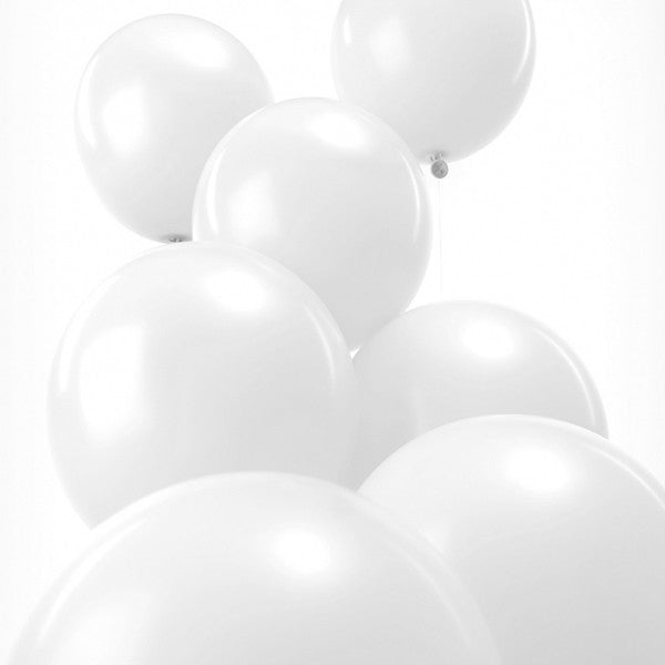 White Pack of 12 Balloons