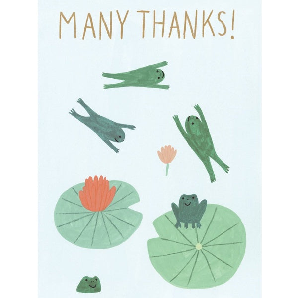 Many Thanks Frogs Card