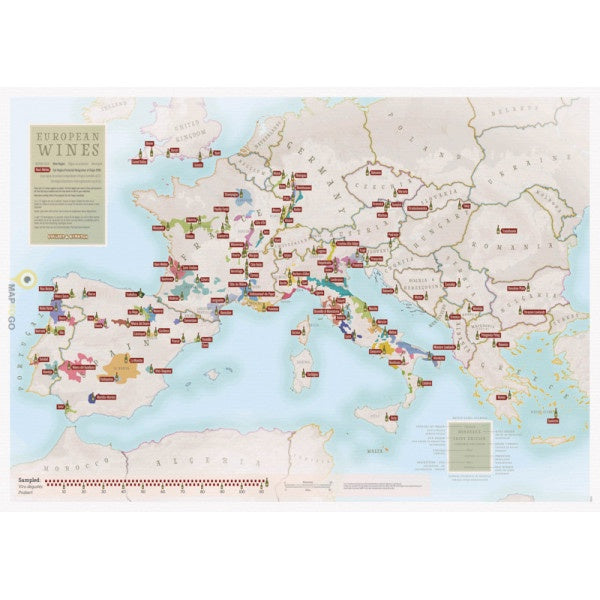 European Wines Collect and Scratch Map