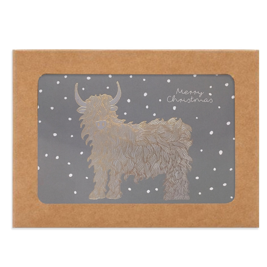 Highland Cow Box of Christmas Cards