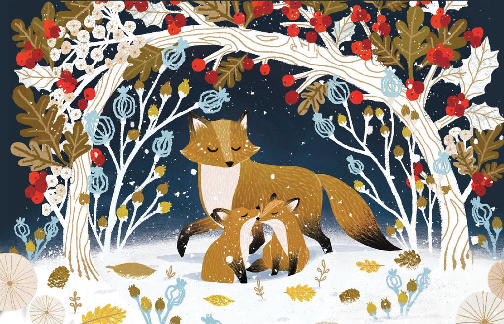 Paw Prints In The Snow Christmas Card Pack of 8