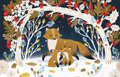 Paw Prints In The Snow Christmas Card Pack of 8