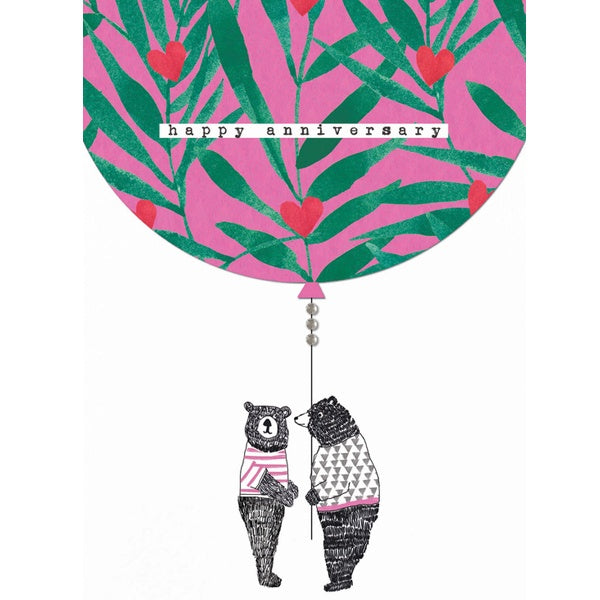 Happy Anniversary Balloon Bears Card