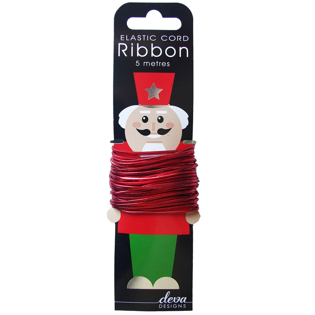 Red Metallic Elastic Cord