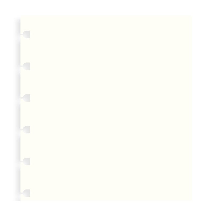 Filofax A5 White Plain Notebook Paper Refill