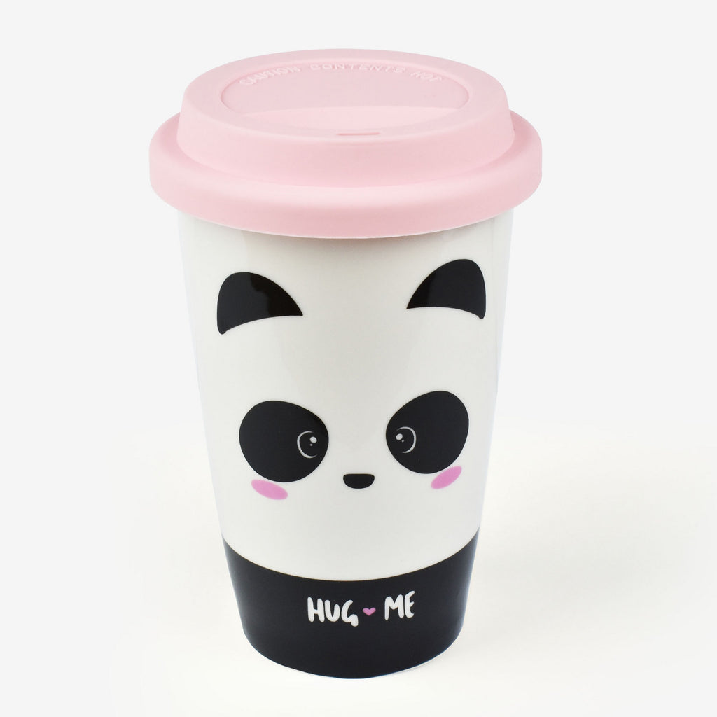 Panda Hug Me Porcelain Travel Mug