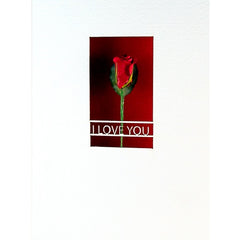 Rose Lasercut I Love You Anniversary Card