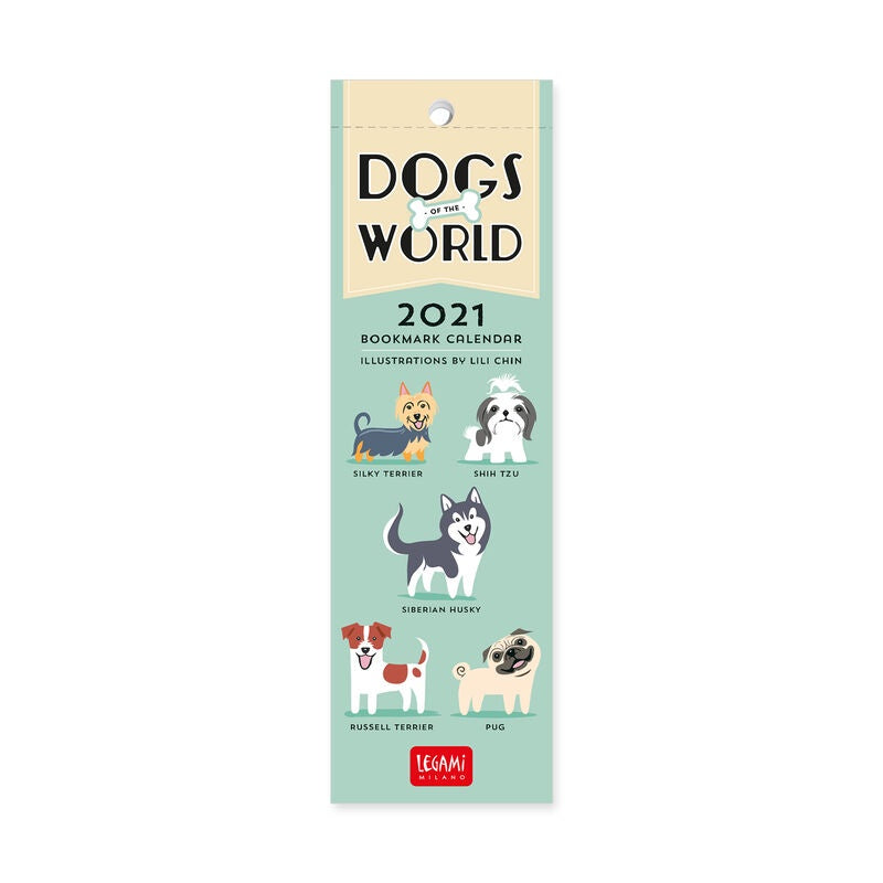 Dogs of the World 2021 Bookmark Calendar