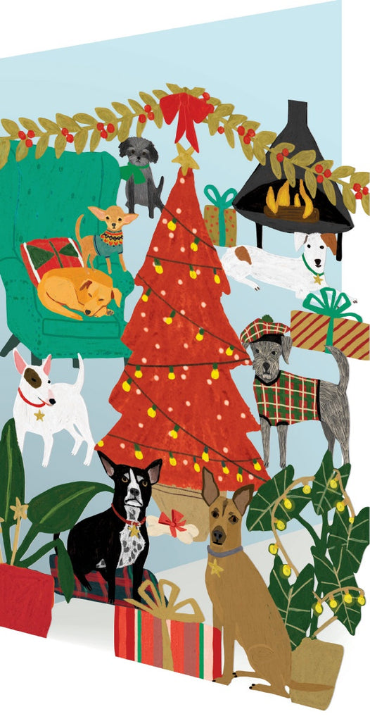 Precious Pooches Laser Cut Christmas Card