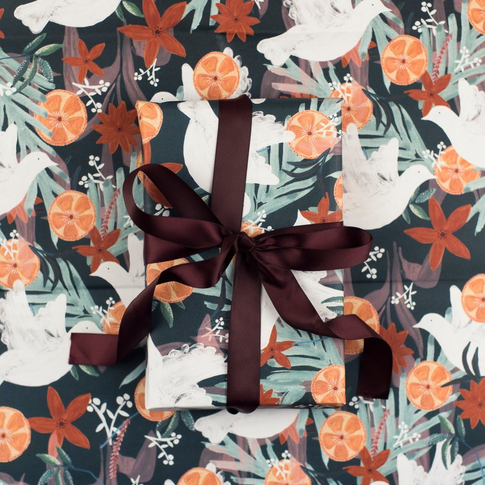 Dove and Florals Sheet Wrap