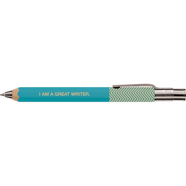 I am a Great Writer Turquoise Zig Zag Pen
