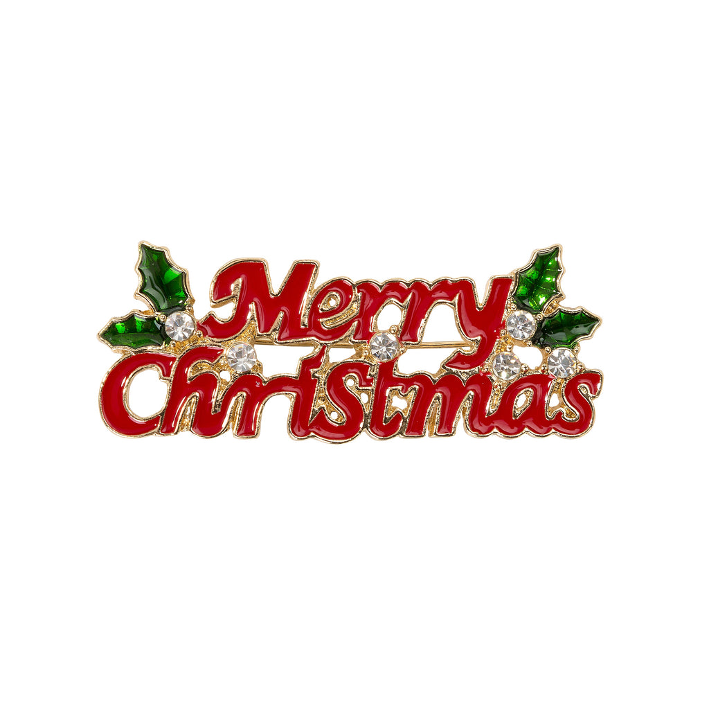 Enamel Merry Christmas Badge