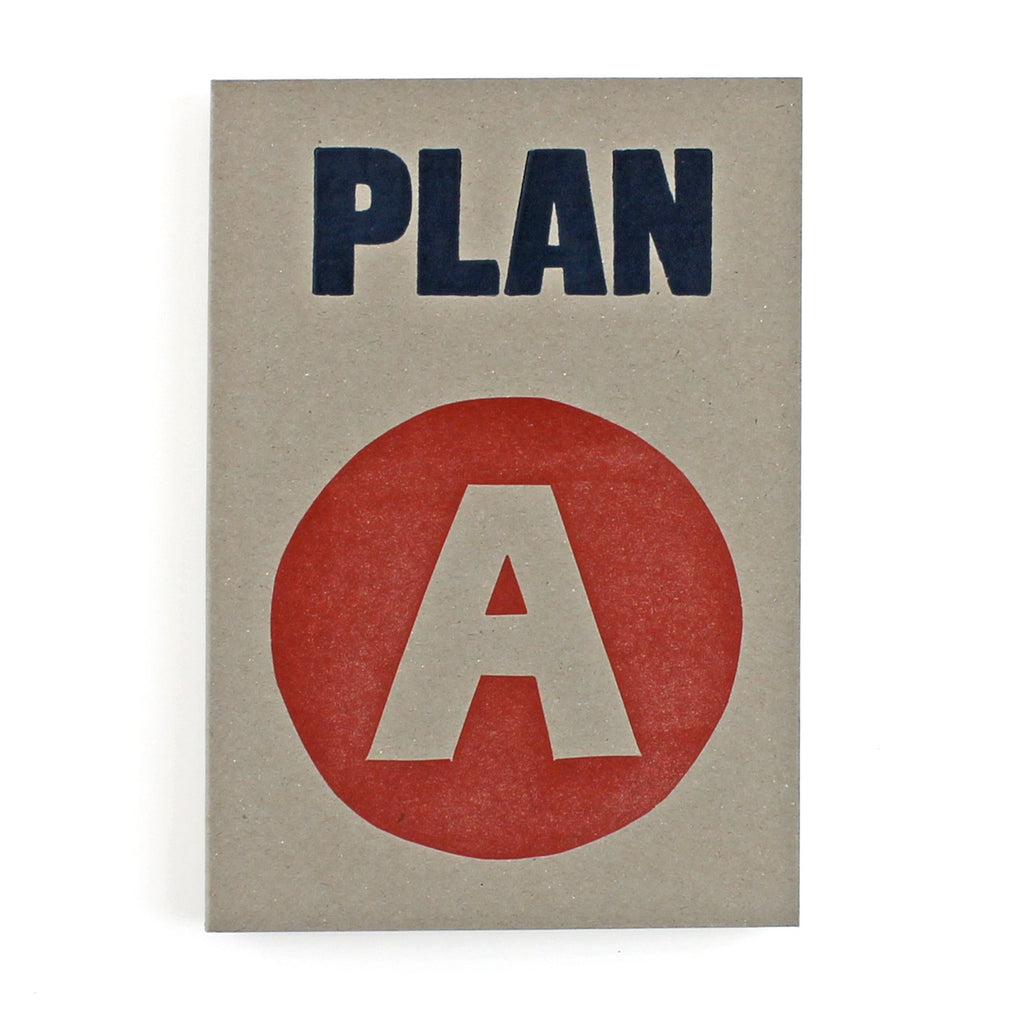 Plan A Letterpress Lined Notebook