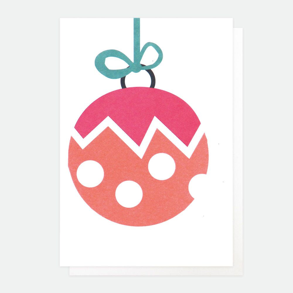 Merry Christmas Neon Bauble Pack of 5 Cards