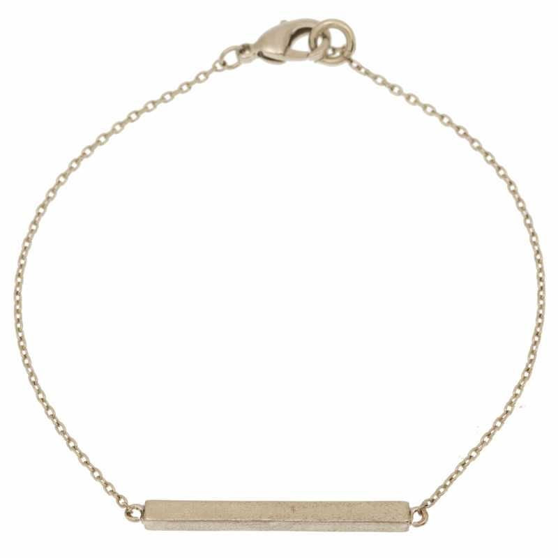Bar Bracelet Silver Finishing