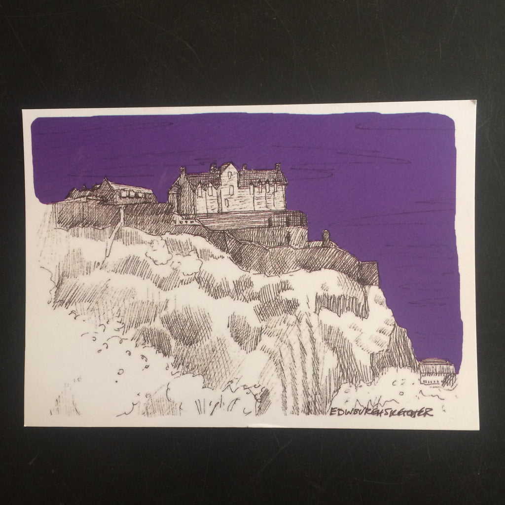Edinburgh Castle Sketch Postcard
